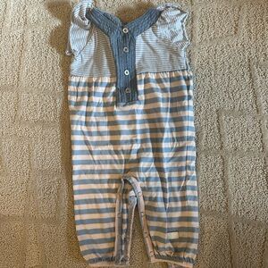 74AMK Striped Blue and pink Kids one piece